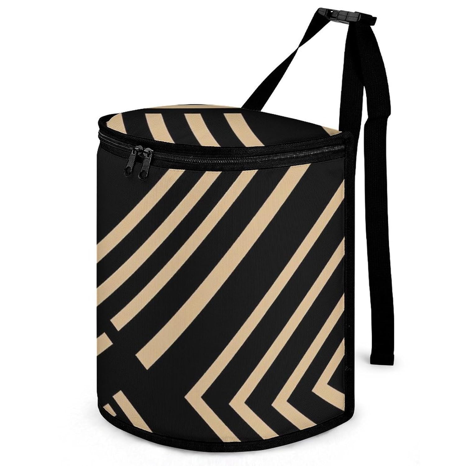 MUSM Leakproof Car Trash Can 2.5 Gallon, Durable Automotive Garbage Bag with Waterproof Liner, Light Beige Style Trash Bag for Car, Truck, RV & Bathroom