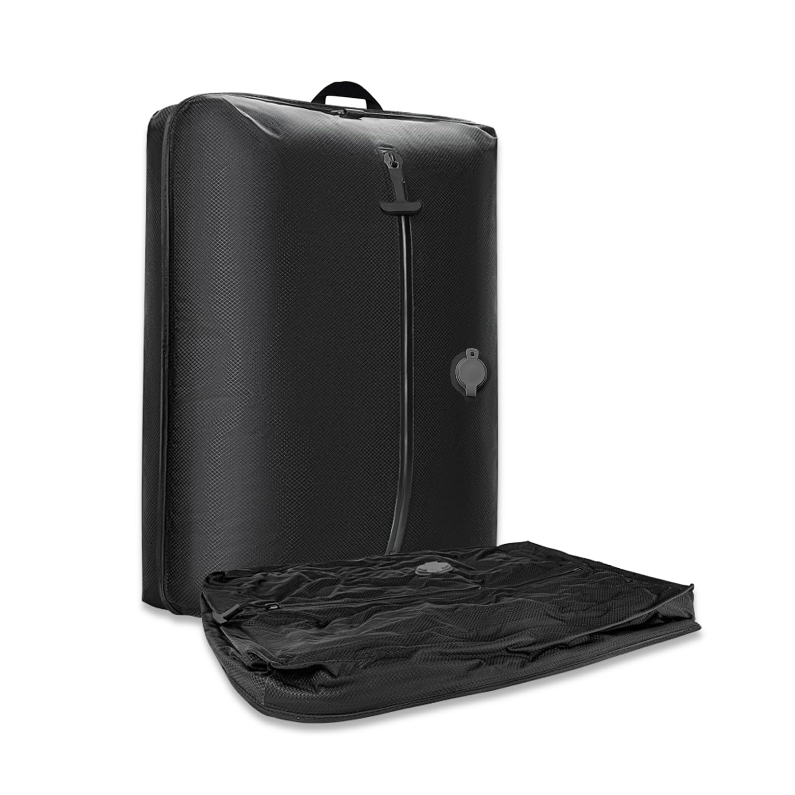 Lollanda Vacuum Bags for Travel IP67 Waterproof Reusable Compression Storage Space Saver Suitcase Backpack Organizer Lightweight Durable 210D Polyester TPU (BLACK, 18L)