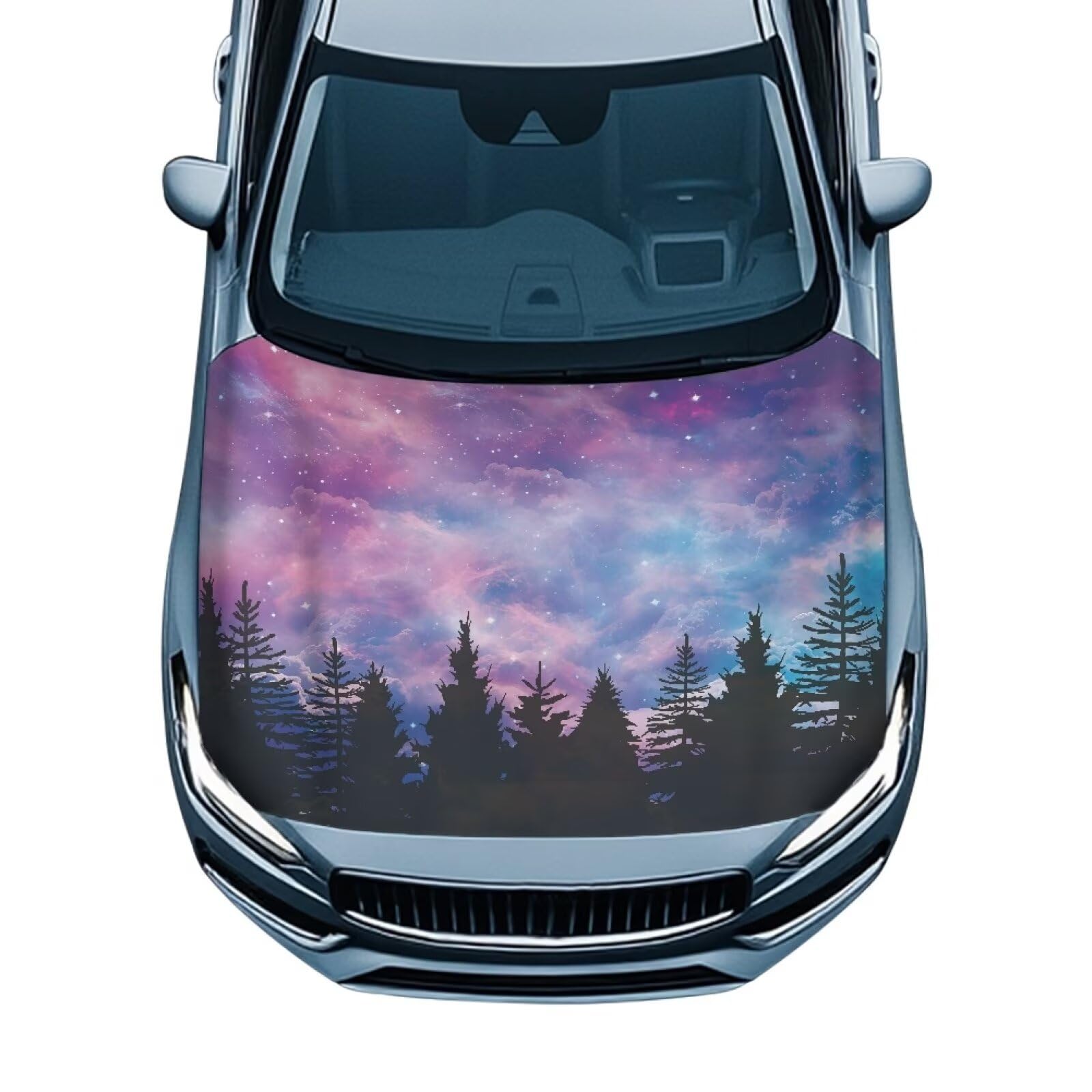 Car Snow Cover,A Waterproof,Windproof Half Car Cover for Winter Frost and Ice Removal-Star Forest
