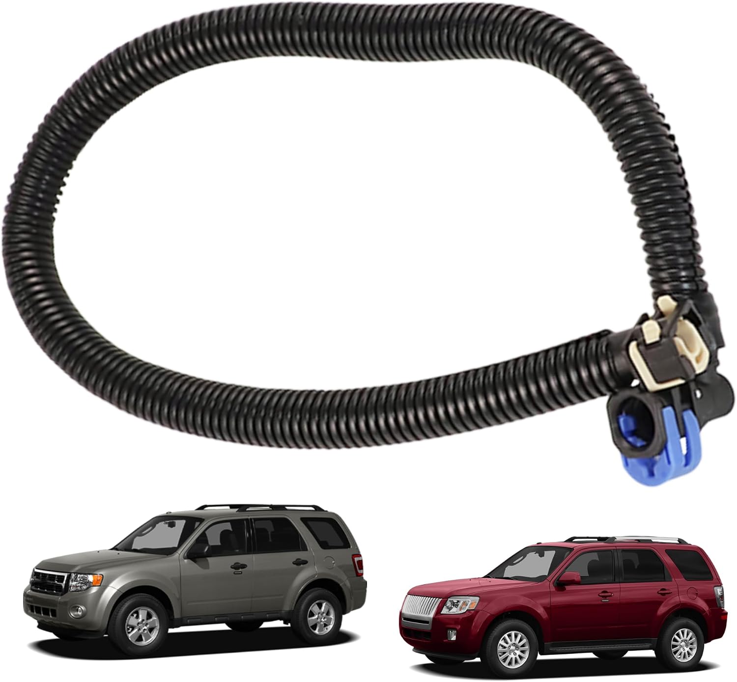 9L8Z-9288-B Fuel Line Hose Assembly, Black | Compatible With 2009-2012 Ford Escape, 09-11 Mercury Mariner 3.0L V6, Fuel Line From Rail Down to Frame, Replaces 9L8Z9288B