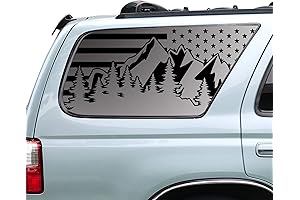 Custom Mountain Scene 4Runner Flag Window Decal: QR2-TF3.A