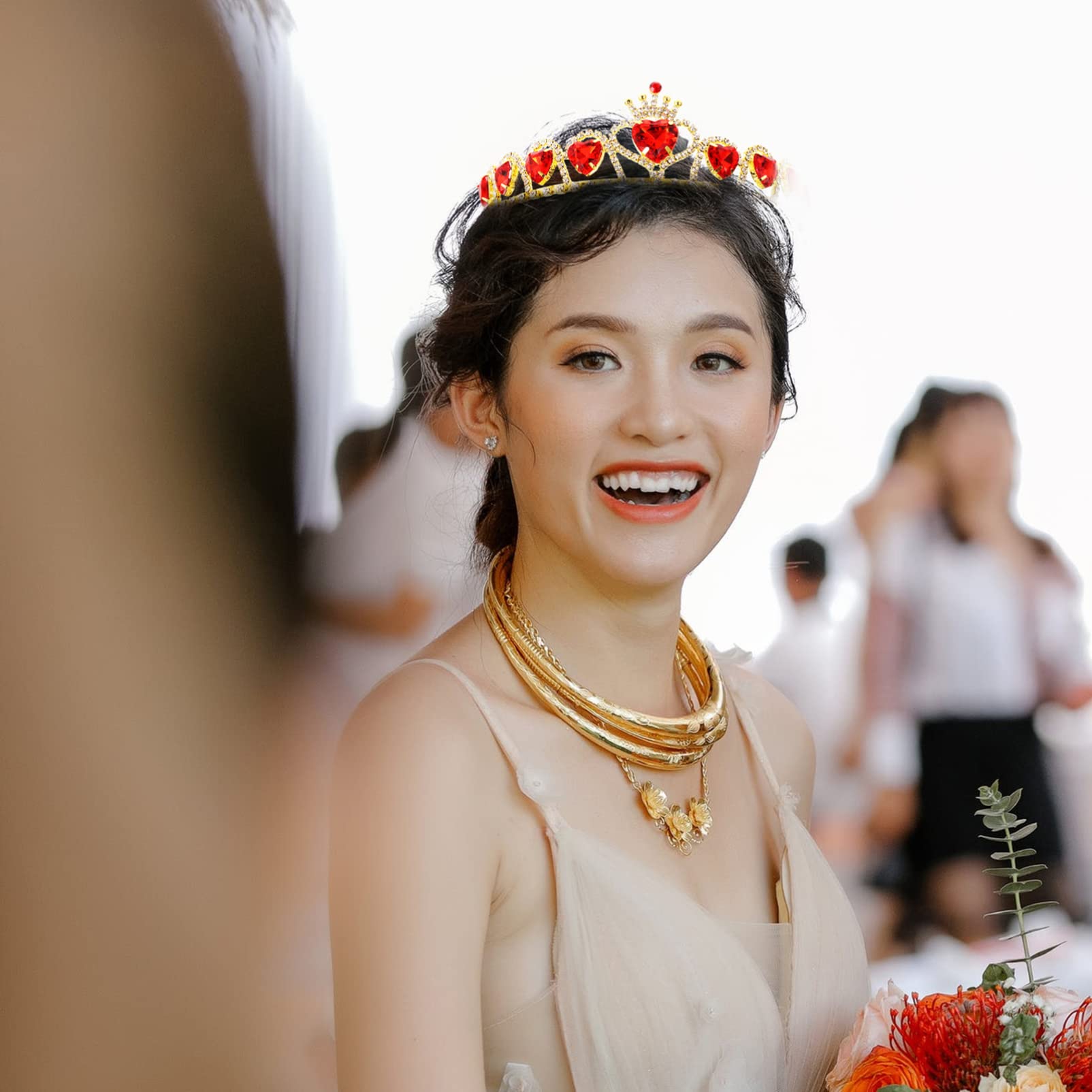 Nupcial De Reina Boda De Las Mujeres Decoración Del Pelo De La Novia De Diamantes De Imitación De Princesa Antiguo Perder Cobre Hierro Acrílico Cristal