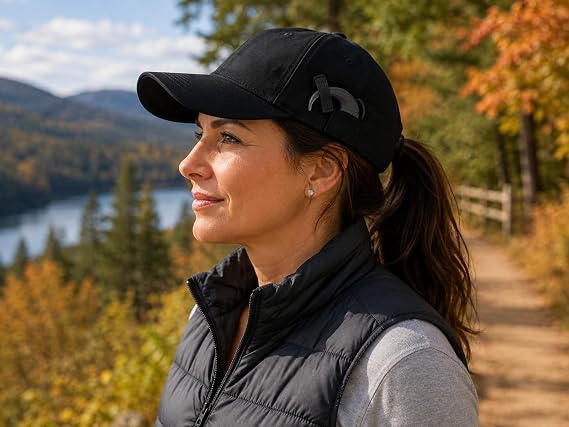 Designed by a Cochlear Impant Wearer Cochlear Implant Hat for Nucleus 7, Nucleus 8 and BTE Processors. Breathable Cotton Hat with Adjustable Strap Red