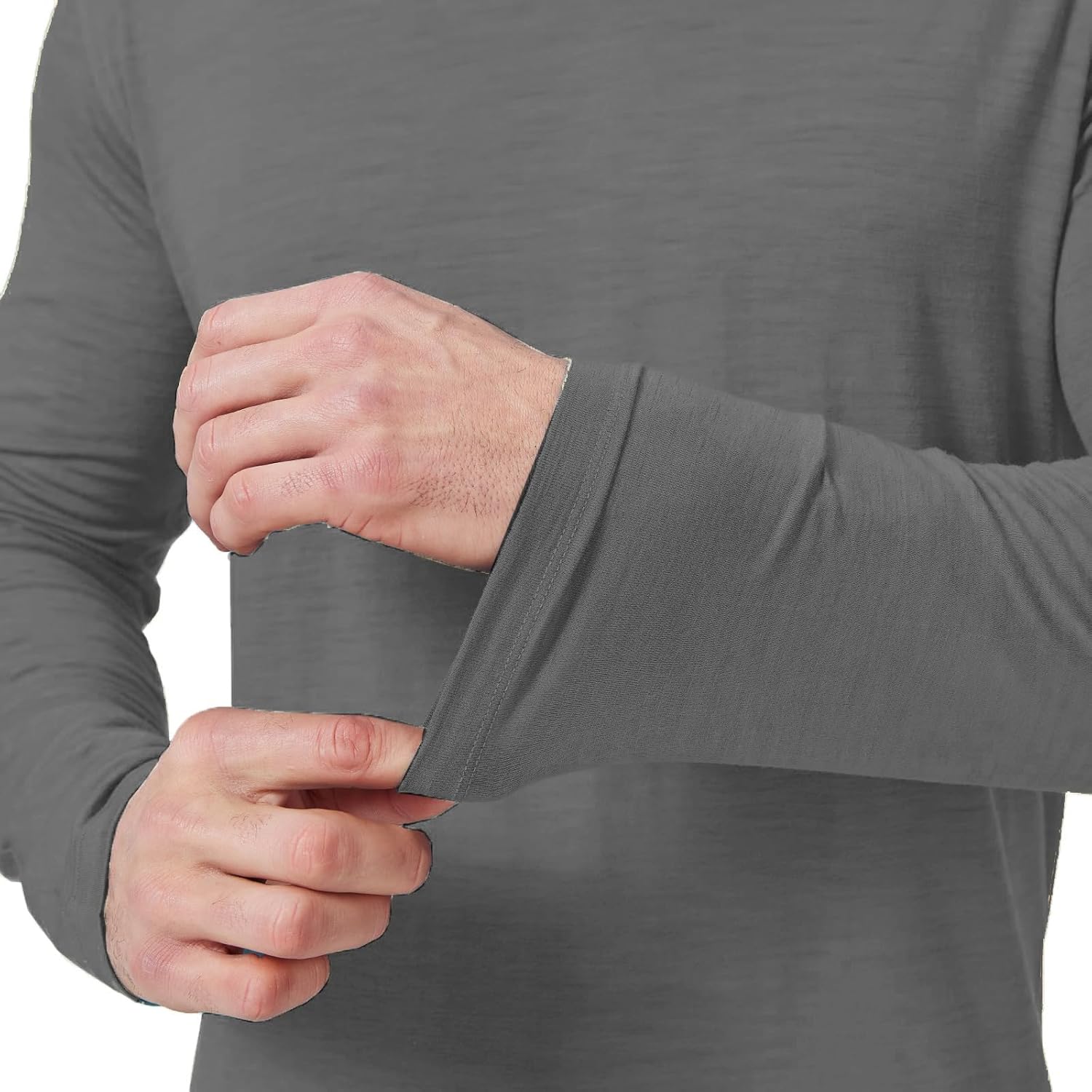 Men’s Merino Wool Base Layer Shirt – Long Sleeve Thermal Hiking Ski Outdoor Quick-Dry Warm Top - Image 7