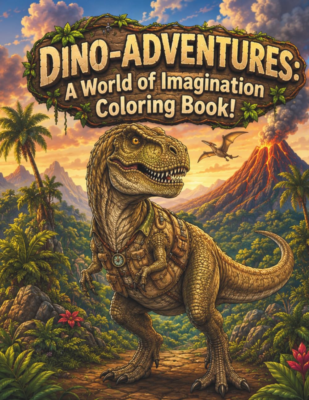 DINO-ADVENTURES: A World of Imagination Coloring Book