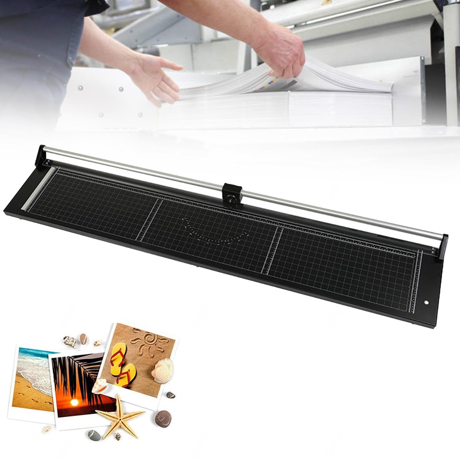 Taglierina rotante resistente, tagliacarte manuale con base in metallo, taglio preciso per casa e ufficio, 120 cm