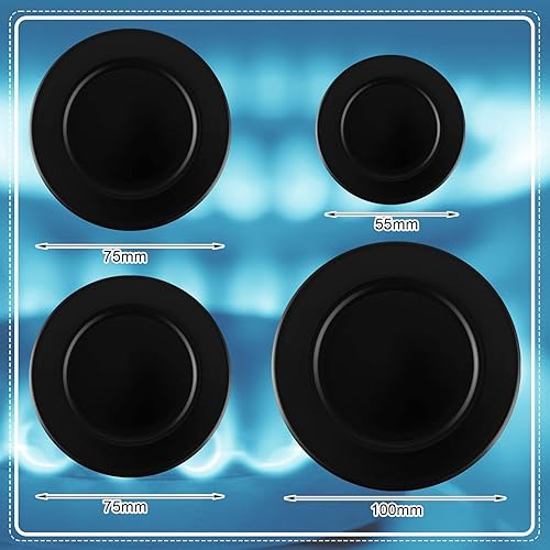 Miniatura 2 de Amylove Juego de 4 sombreros de cocina para horno, quemador de gas, corona de quemador de gas, tapas de llama para cocina, se adapta a la mayoría de
