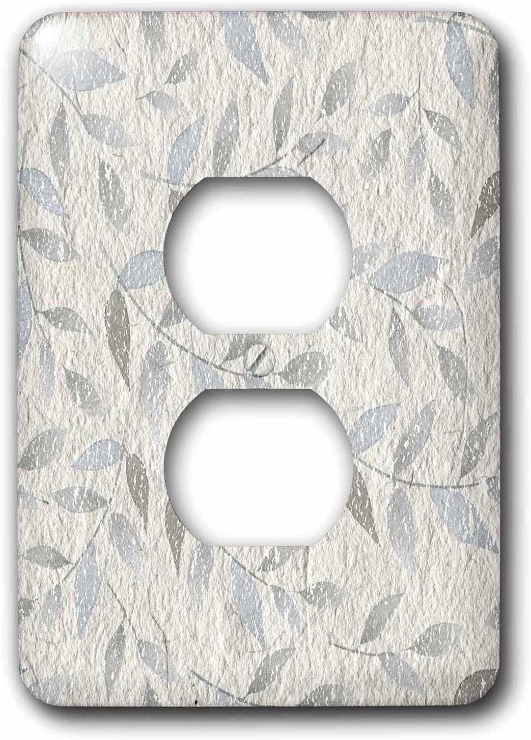 3dRose Pretty Light Blue Leafy Flourishes On A Gray Distressed Background double toggle switch
