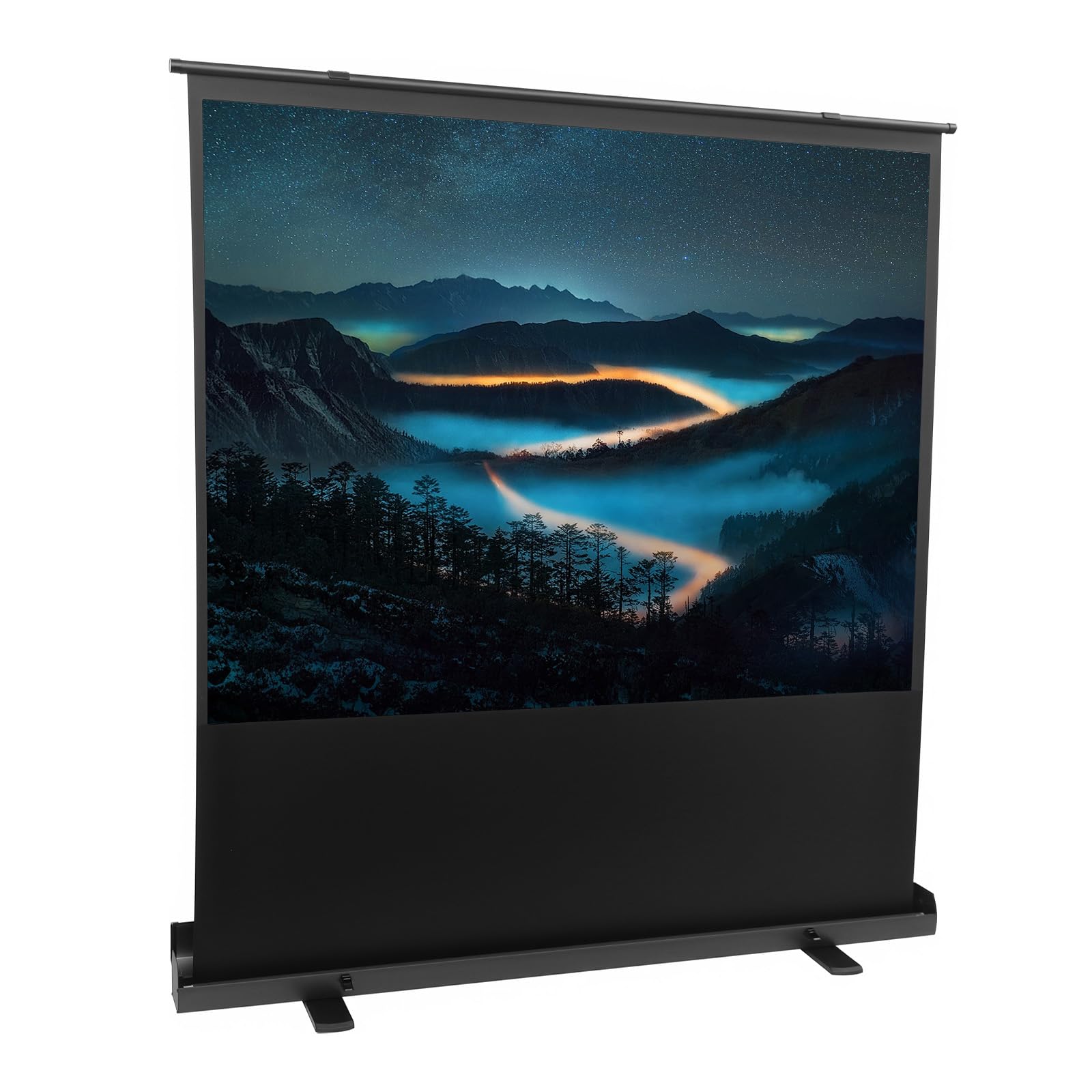 Schermo per proiettore estensibile, 80 pollici, 4:3, barre di supporto a forma di X, angolo di visione di 120°, facile da usare, schermo treppiede HD, superficie di proiezione per presentazioni home