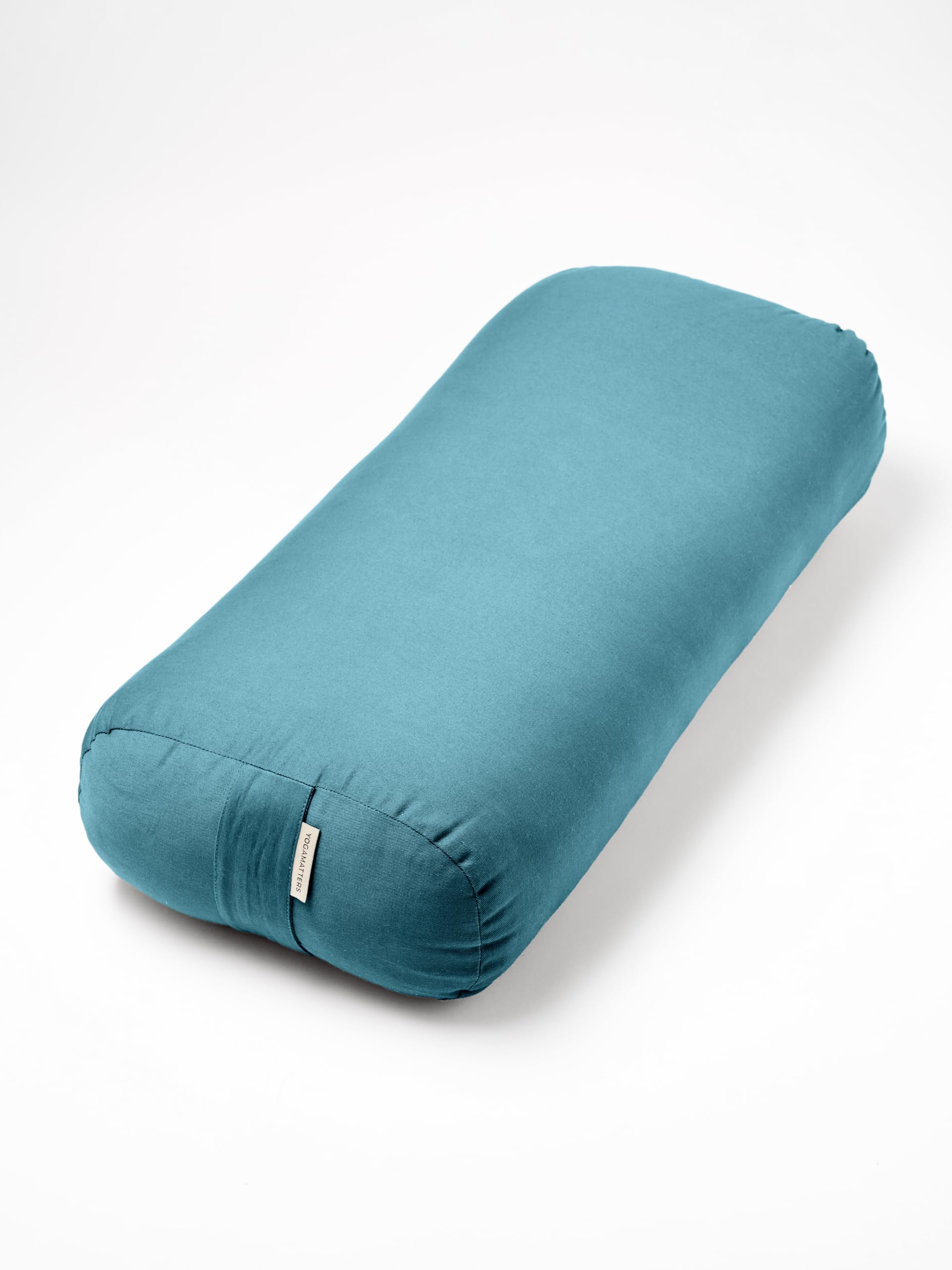 Yogamatters Organic Cotton Rectangular Bolster | Removable Washable Cover | Yoga Bolster Cushion for Restorative Yoga and Meditation (Ocean Green)