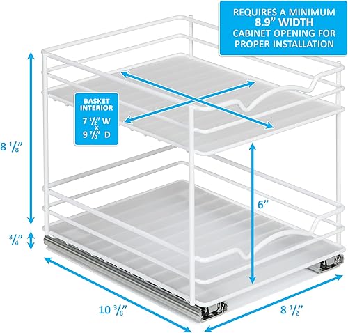 Miniatura 5 de HOLDN' STORAGE Organizador de especias para gabinete, resistente, estante de especias extraíble, organización de especias 4-12 pulgadas de ancho x