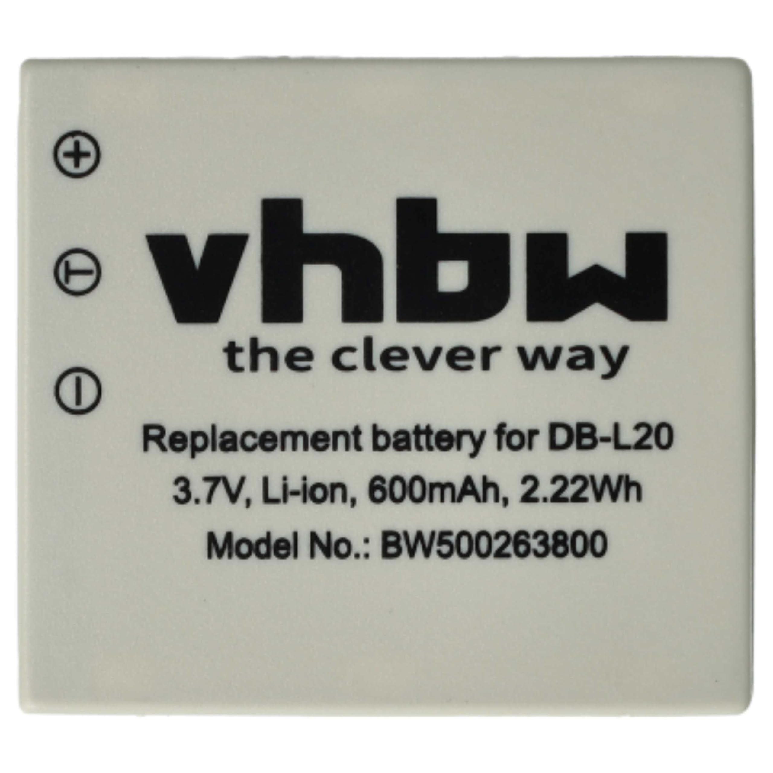 vhbw Batería compatible con Sanyo DMC-CA65, DSC-C4, DMX-C1, DSC-E6, DSC