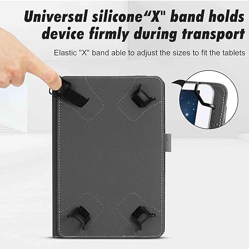 Miniatura 2 de UrbanX Funda universal para tablet de 7 a 8 pulgadas, funda protectora para tableta Huawei Mate X con pantalla táctil, con banda de fijación