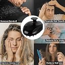 EPISKEY THE DEEP TOOL Scalp Massager Shampoo Brush for Hair Growth & Deep Cleaning | Soft Silicone Bristles | Removes Dandruff, Stimulates Follicles, Improves Blood Circulation & Reduces Stress | Unisex Hair & Scalp Care Tool (TDT_BLACK) gallery image