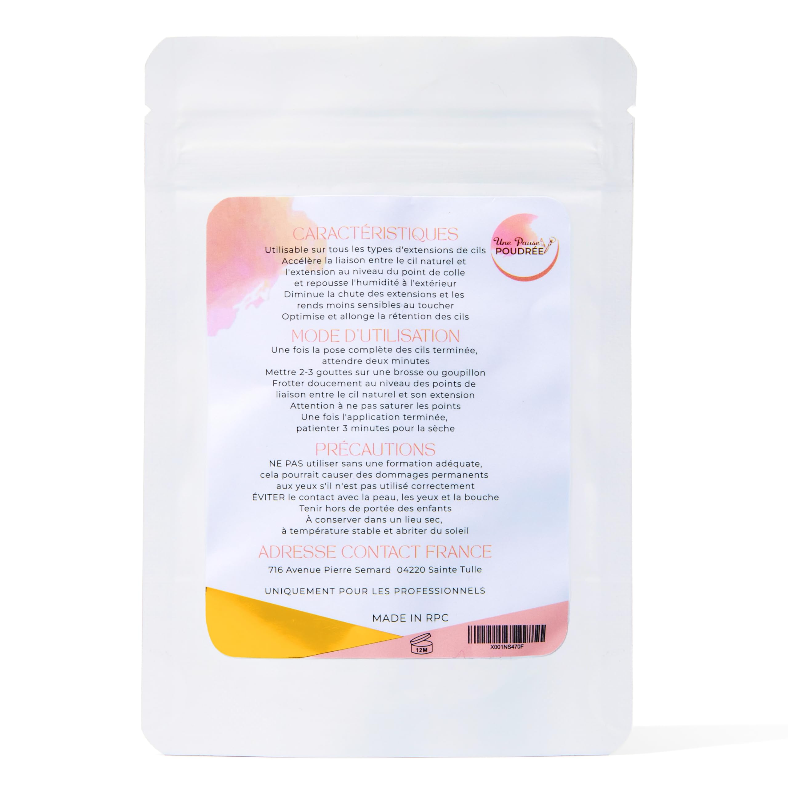Une Pause Poudrée SUPERBONDER - Rétention Améliorée de 30% - Améliore la Tenue des Cils, Réduit les Fumées et les Irritations - Idéal Extensions de Cils Professionnel - (15ml)