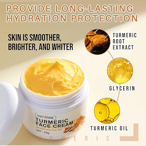 Miniatura 4 de Lanthome Crema facial de cúrcuma para el cuidado de la piel de la cara, crema antienvejecimiento, crema hidratante para la cara, reparación de la