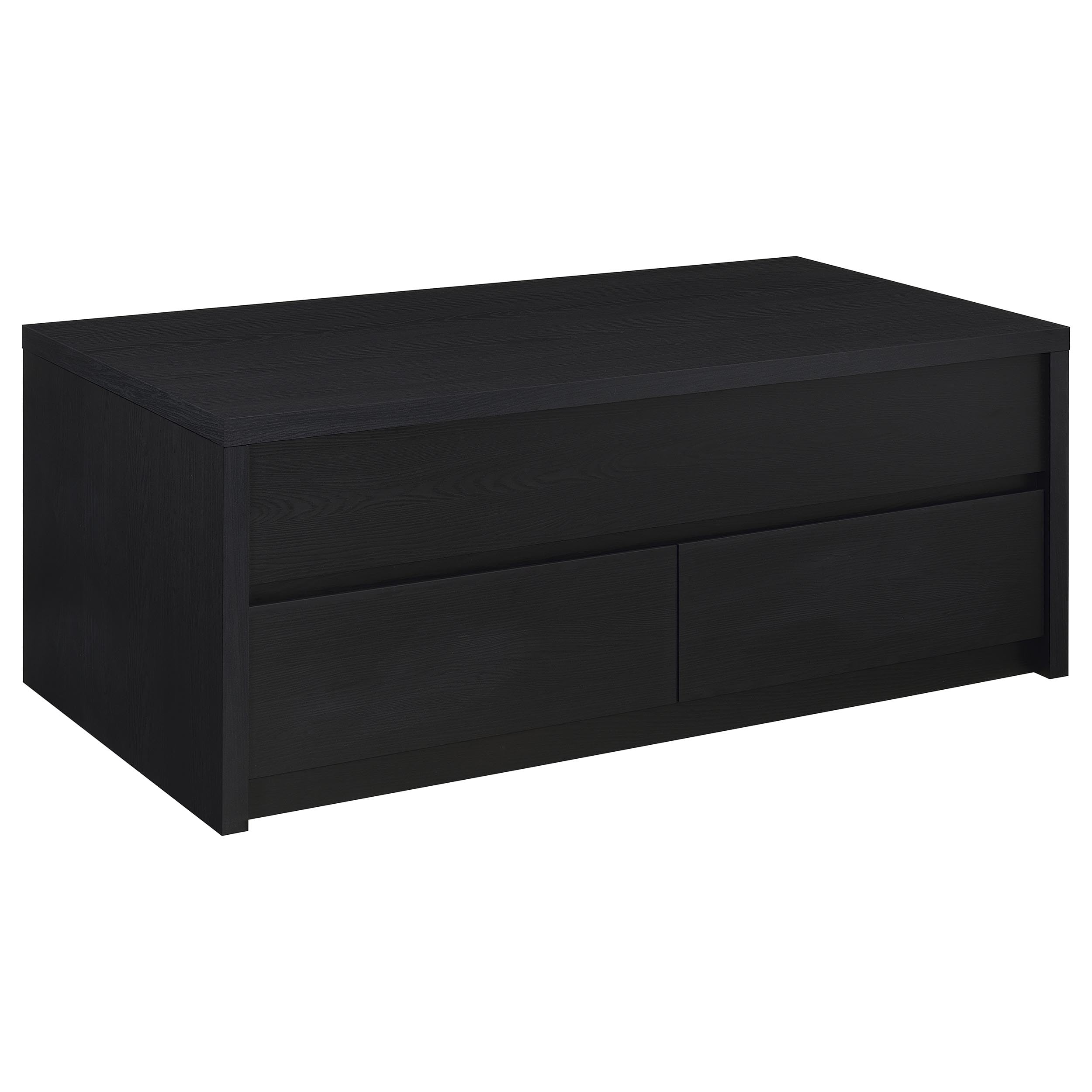 Coaster Home Furnishings Knapp Lift Top Cocktail Coffee Table with Dual Drawers Black