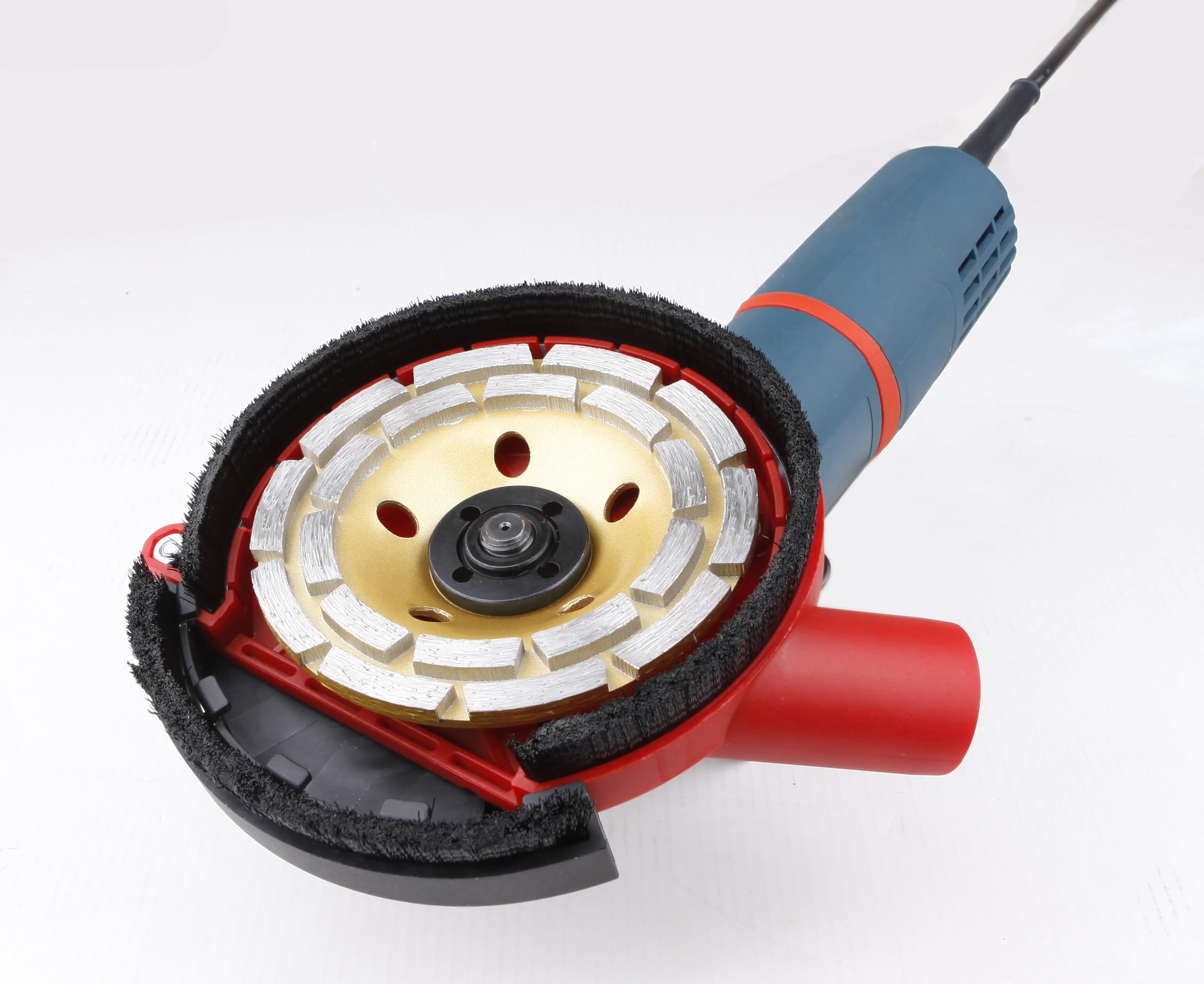 Aidelife cuffia di aspirazione universale per smerigliatrice angolare 115/125mm + mola a tazza diamantata 125 mm x 22,2 mm