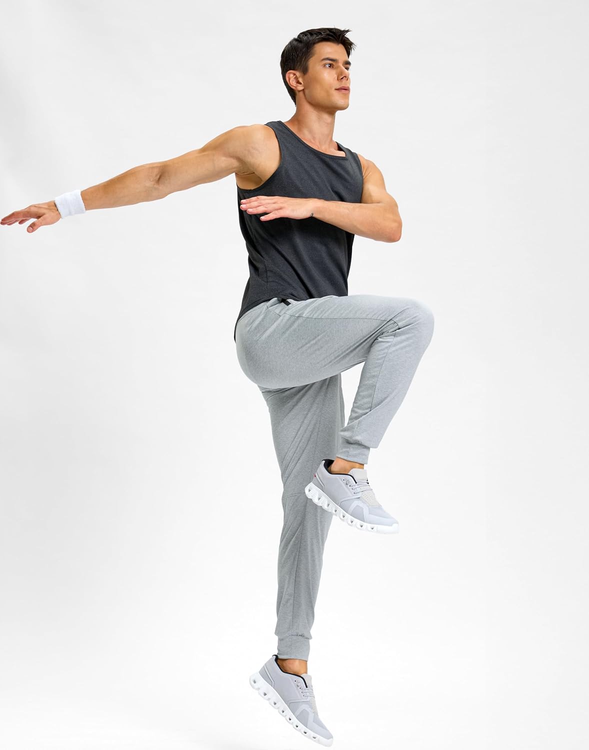 G Gradual Men's Sweatpants with Zipper Pockets Stretch Tapered Joggers Quick Dry Athletic Workout Gym Pants for Men - Image 7