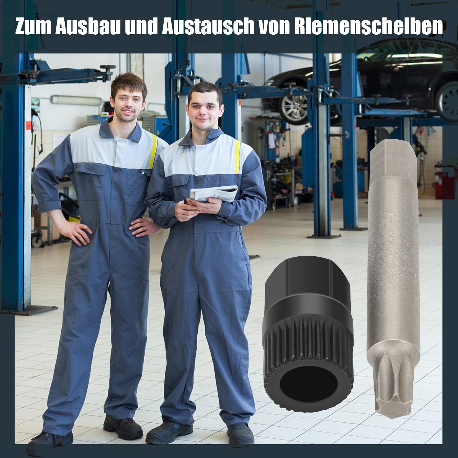 Kit di Chiavi per Puleggia Alternatore, 33 Denti Spline e T50 Torx, per Auto