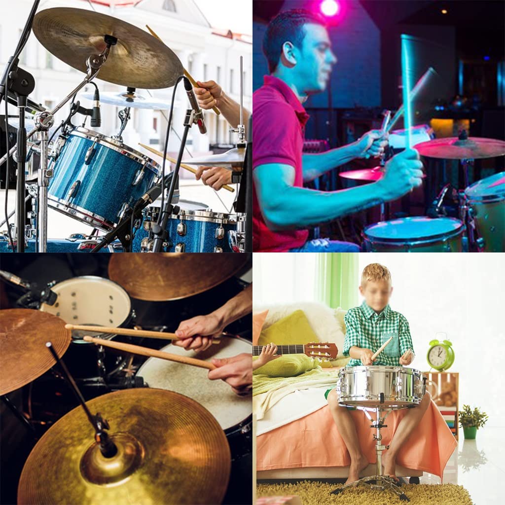 Trommelstöcke 1-3 Paare, Rhythmusübungen Für Jungen Und Mädchen 5A White Jade Wood Drumsticks, Mit Einer Tropfenförmigen Spitze, Zubehör Für Schlagzeuginstrumente