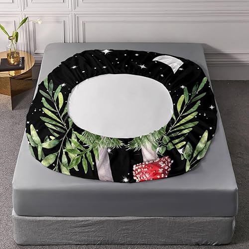 Miniatura 5 de AILONEN Sábana bajera ajustable de hongos mágicos para adolescentes, adultos, niños y niñas, tamaño individual XL, hongos de fantasía con plantas