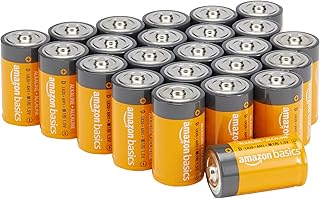 Amazon Basics 24-Pack D Cell Alkaline All-Purpose Batteries, 1.5 Volt, 5-Year Shelf Life