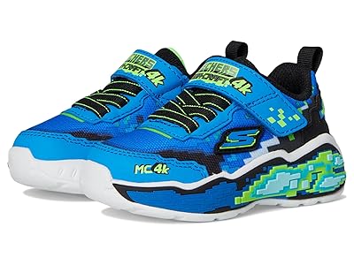 SKECHERS KIDS Mega Scene 402162N (Toddler) Boys Shoes Black/Blue/Lime : 5 Toddler M, Textile