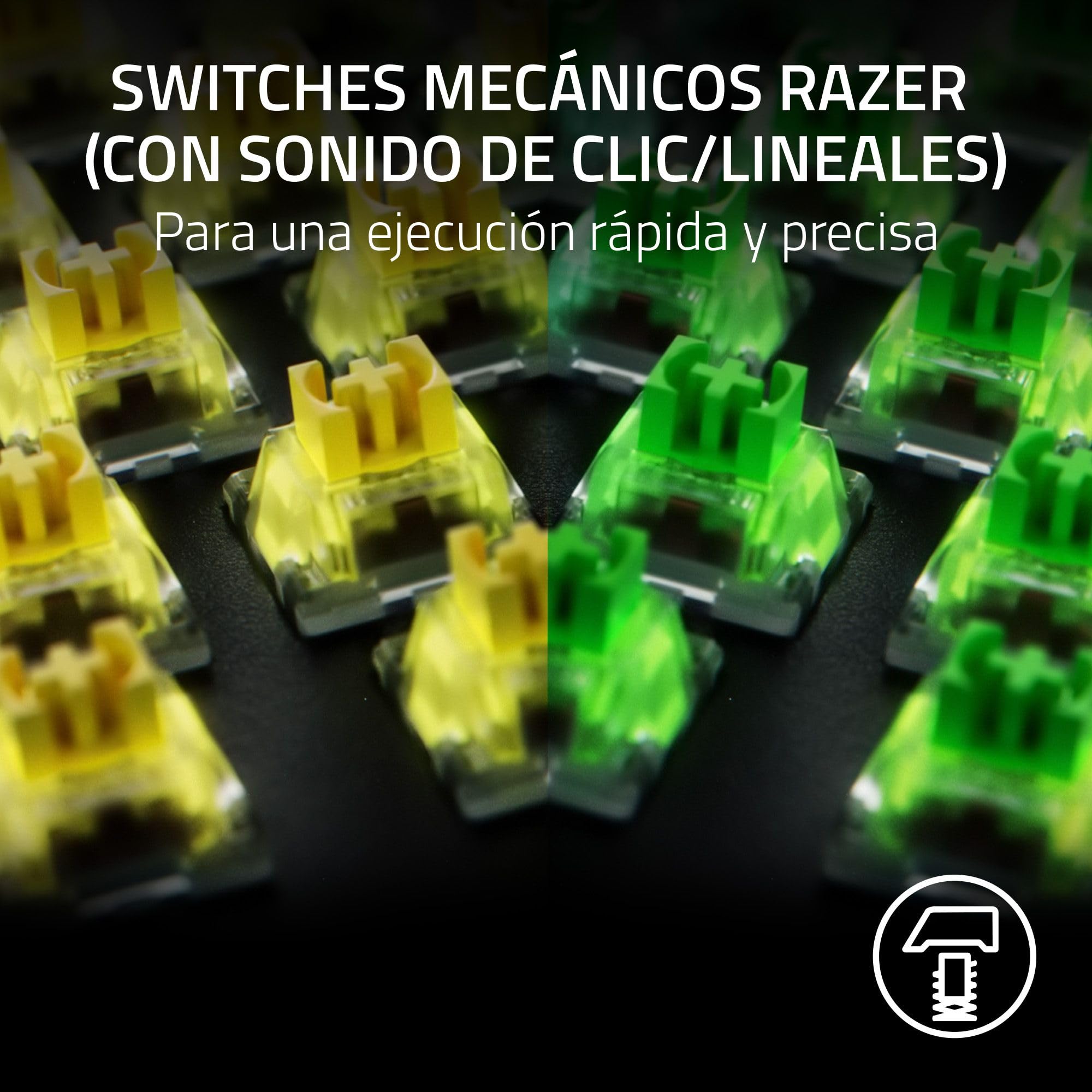 Razer BlackWidow V4 X - Teclado mecánico Gaming (Switches mecánicos Amarillos, 6 Teclas Macro dedicadas, Teclas de ABS de Doble inyección, Chroma RGB) QWERTY Teclado ES | Negro