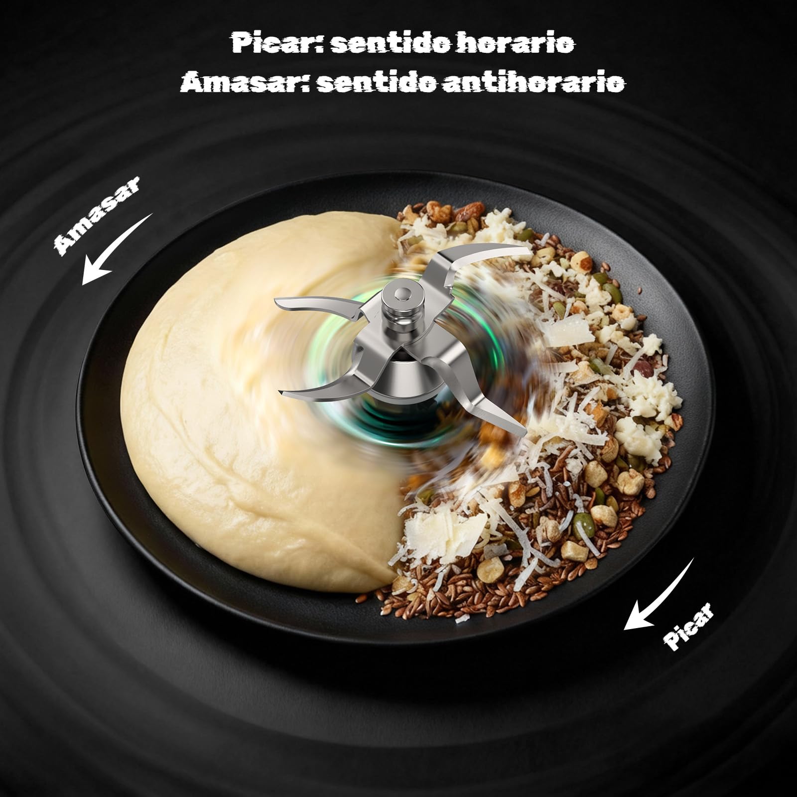 Siegvoll Cuchilla para Thermomix TM31 de acero inoxidable, cuchilla para amasar, repuesto, para moler y triturar, accesorios compatibles con Vorwerk Thermomix
