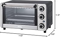 Vista 4 de Danby DBTO0412BBSS Horno tostador de encimera de 4 rebanadas de 0.4 pies cúbicos12L con 4 rebanadas en acero inoxidable, tostada, horneado, asado
