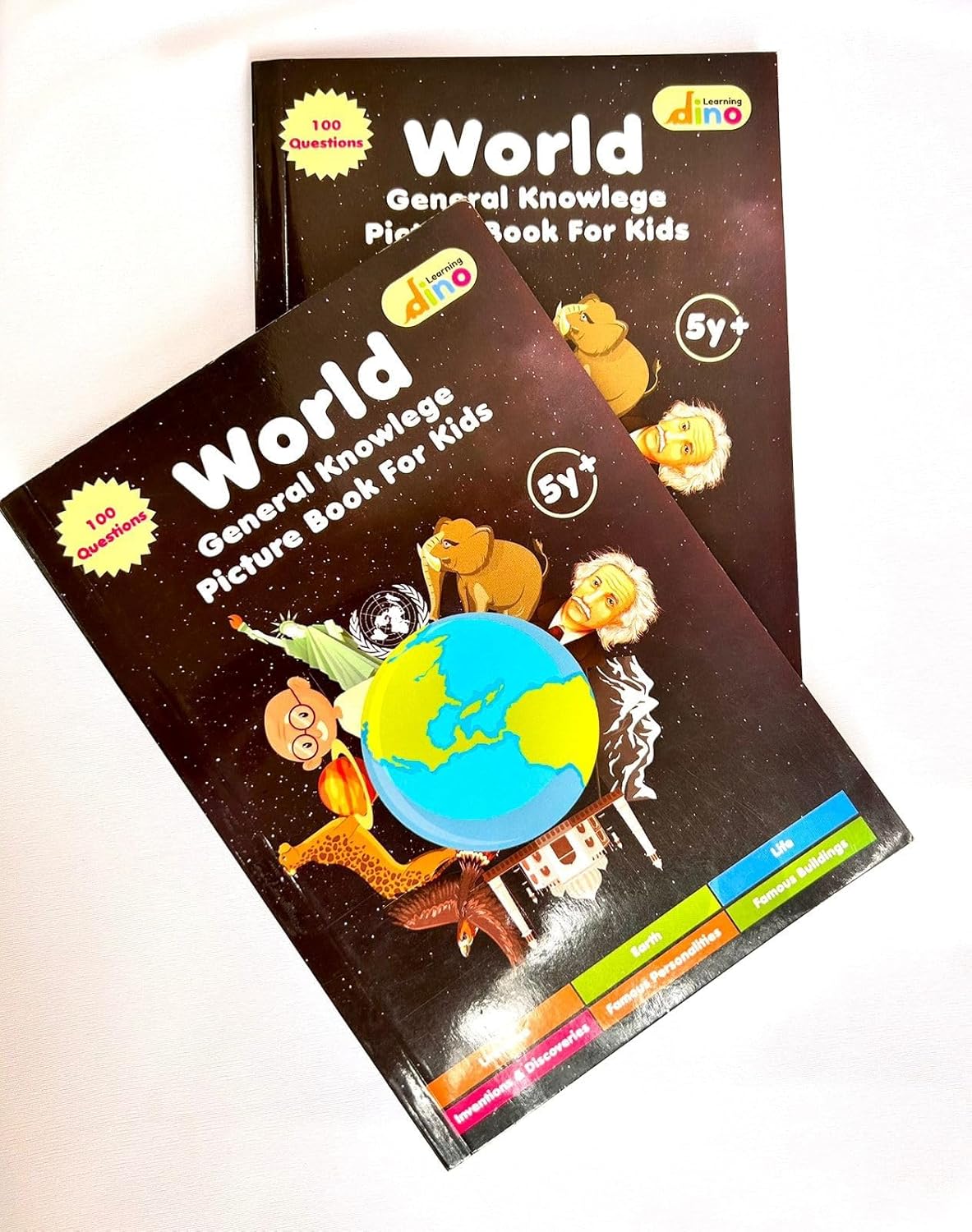 World General Knowledge Picture Book For Kids | Covers 100 Questions on Universe & Space, Earth & Life, Human Evolution and Famous Personalities & Inventions | For Ages 5 – 8 years | By Learning Dino World General Knowledge Picture Book For Kids | Covers 100 Questions on Universe & Space, Earth & Life, Human Evolution and Famous Personalities & Inventions | For Ages 5 – 8 years | By Learning Dino