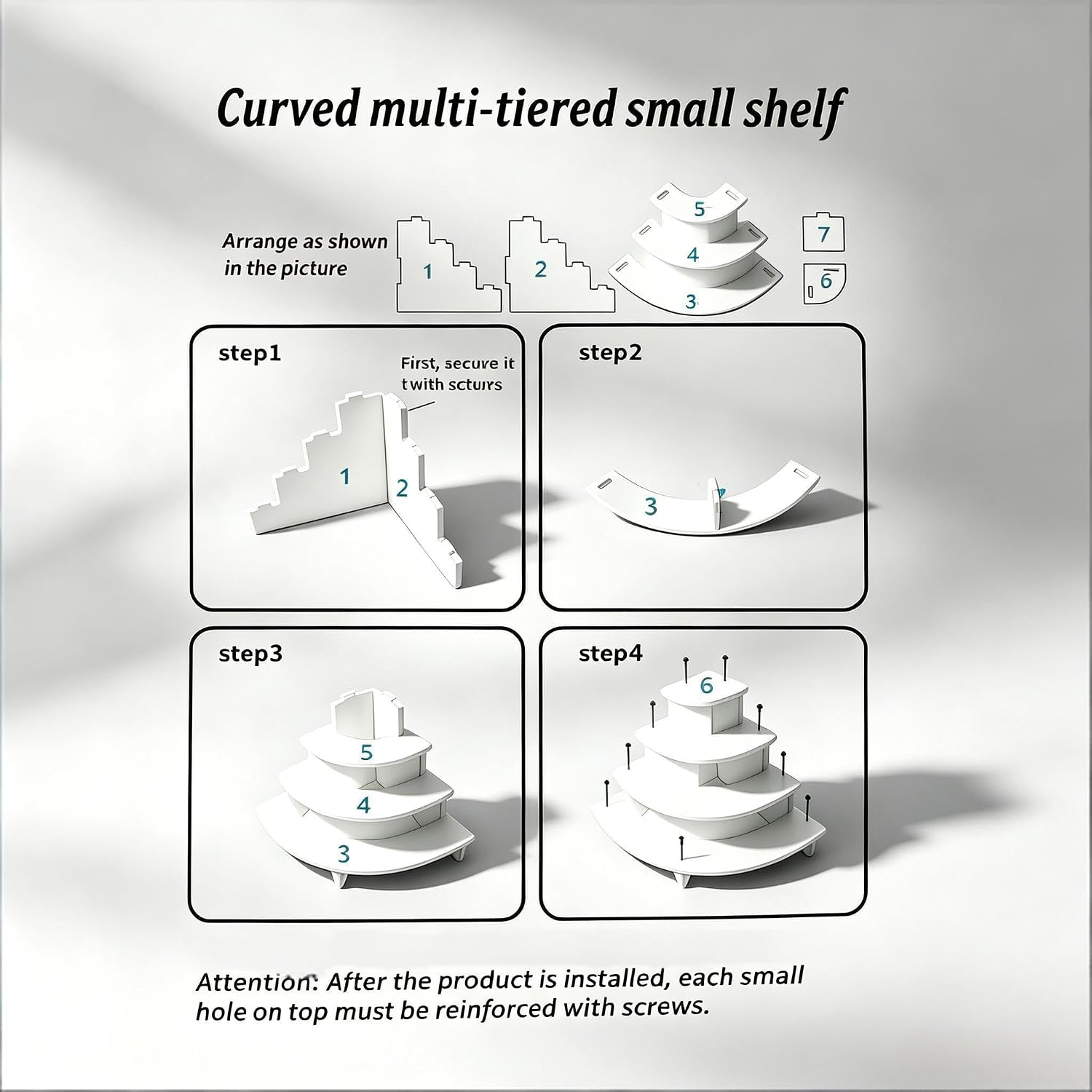 4 Tier Dessert Stands,Buffet Risers Display, White Perfume Shelf | Party Favor Shelf, Cupcake Stand Holder Candy Table Display for Party Collectible Figures Catering Supplies Buffet Display