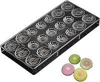 Vista 12 de Grainrain Moldes de chocolate de plástico Moldes de caramelo de flores rectangulares Moldes de policarbonato de plástico Moldes de chocolate S5-19379