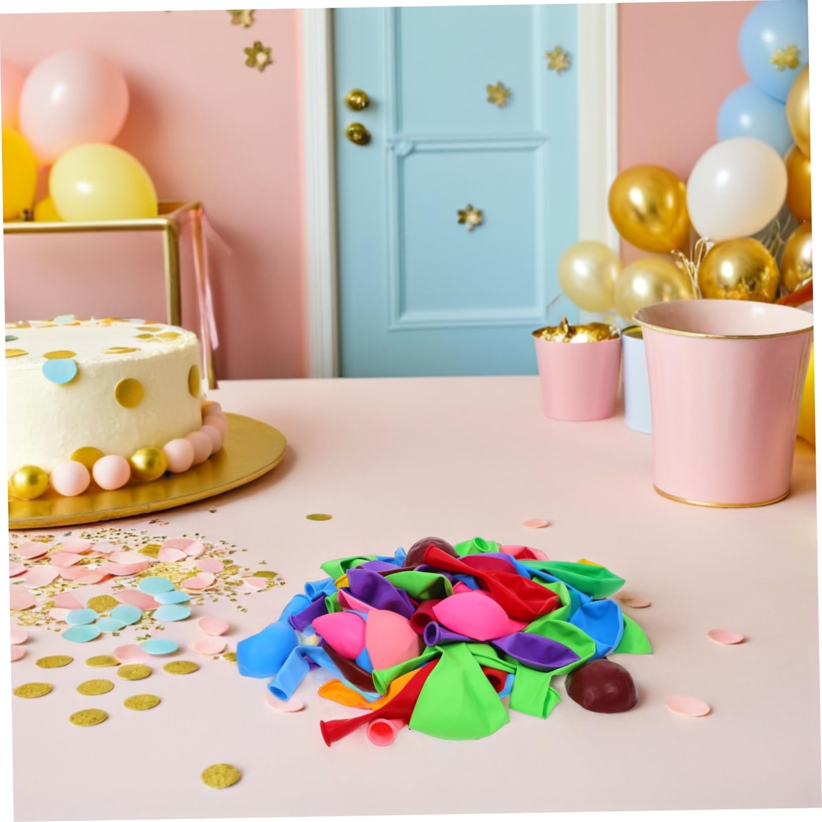BESTYASH 200 Globos de Látex Coloridos para Fiestas, Cumpleaños y Bodas – Adornos Festivos y Duraderos Color Aleatorio