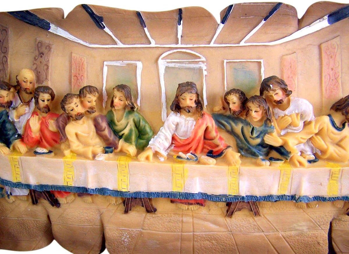 Last Supper Wall Plaque 14 1/2" W x 6 1/2" H Resin Indoor Home Decor NEW
