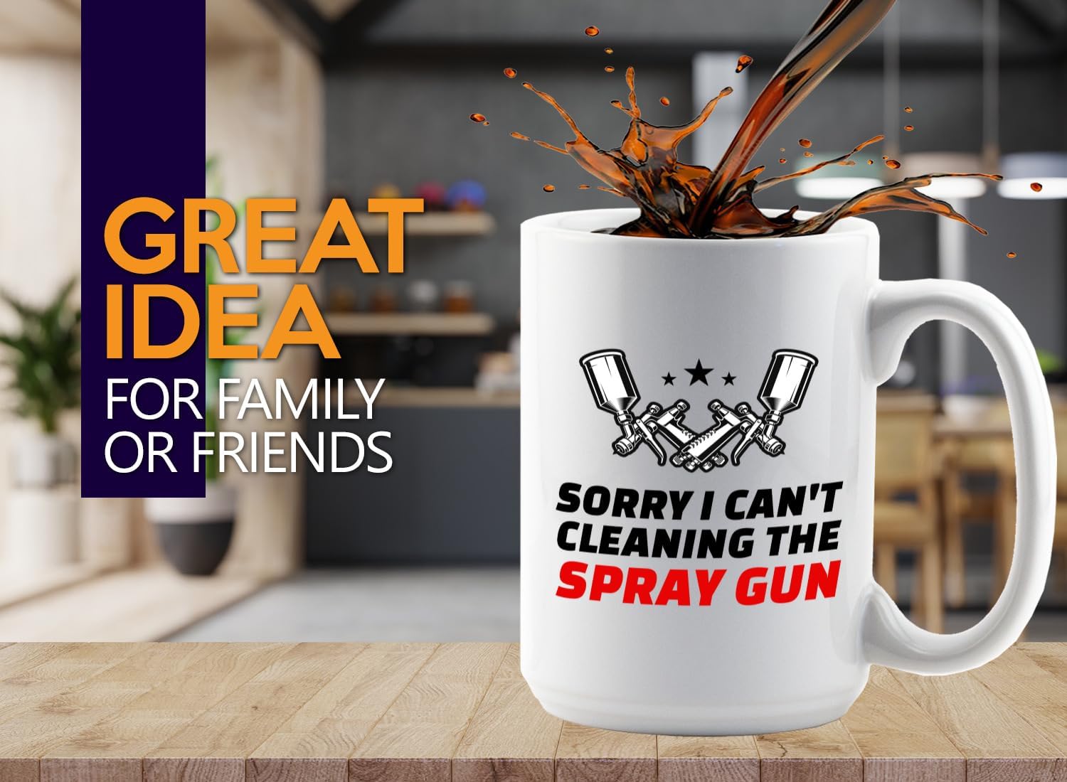 Car Painter Coffee Mug 15oz White -cleaning spray gun - Automotive Car Detail Car Collector Artist Mechanics Decorator Auto Painter Detailler Dad image 2