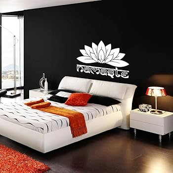 Wandtattoo Ornament Indisch Mandala Yoga Namaste Lotus Blume Vinyl Schlafzimmer Wandtattoo Wandsticker Wandbilder Amazon De Baumarkt