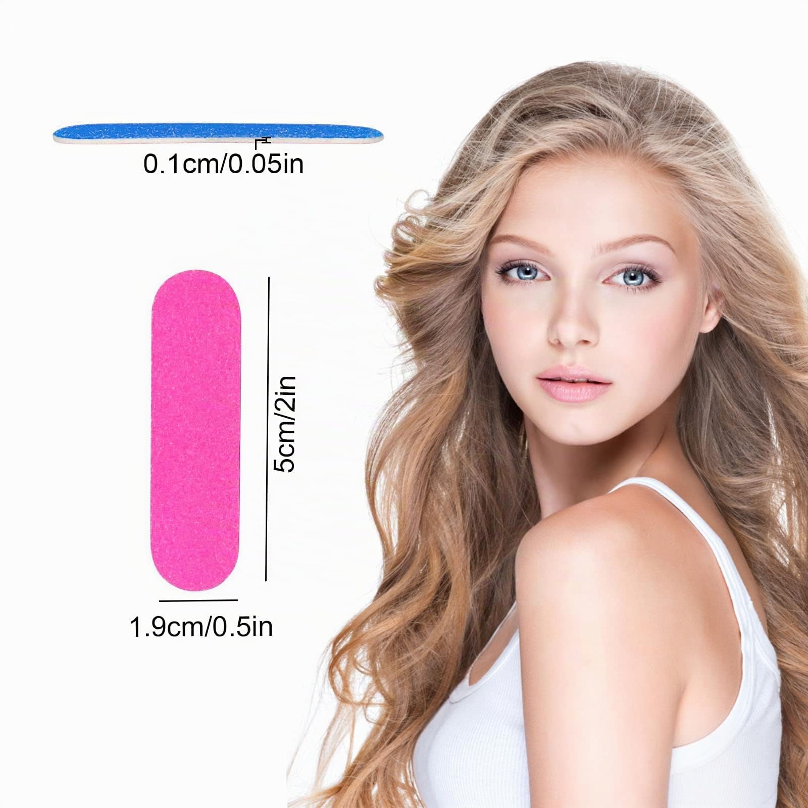 100 Mini Lime per Unghie 180/240 Grit Double Face Usa e Getta - File Professionali per Manicure, Saloni e Casa - Cura delle Unghie