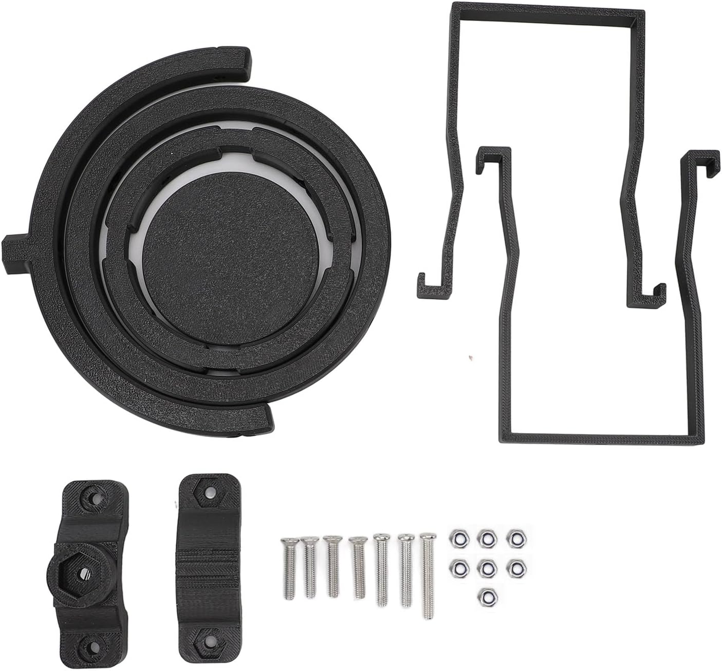 Gyroscopic Self Leveling Cup Holder, Anti Spill Gyroscopic Cup Holder with 60 Degree Rotation and Adjustable Clamp Plastic Gyroscopic Drink Holder for Bike Scooter Truck (Black)