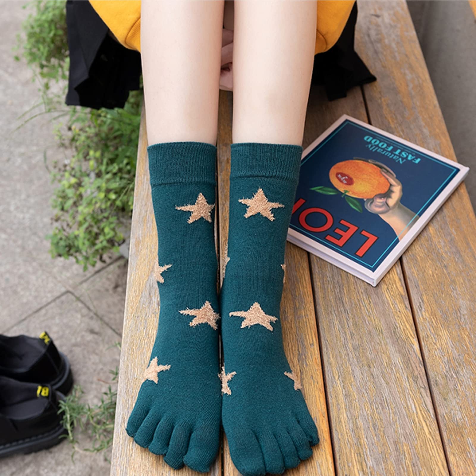 Calzini Con Dita Separate Donna - 5 Paia In Cotone Con Motivi Animaletti, Taglia 36-41 - Foto 11