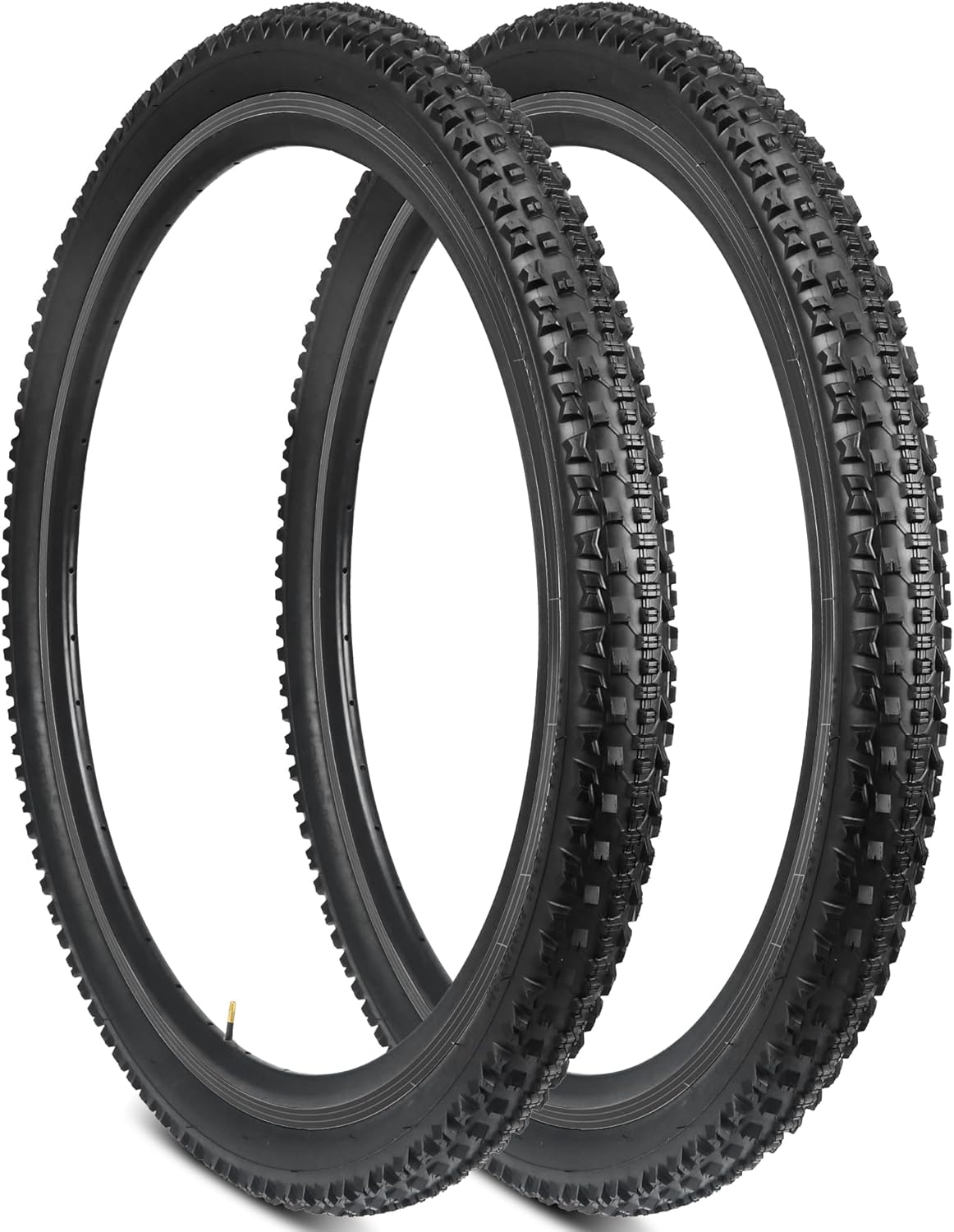 WEEROCK 2 Pack 26/27.5/29 Bike Tire,26X2.1/27.5X2.1/ 29X2.1 Mountain Bike Tire, MTB Tyre, with/Without Inner Tubes, Lightweight Folding Bead Replacement Tyre for 26/27.5/29 Inch Mountain Bicycles