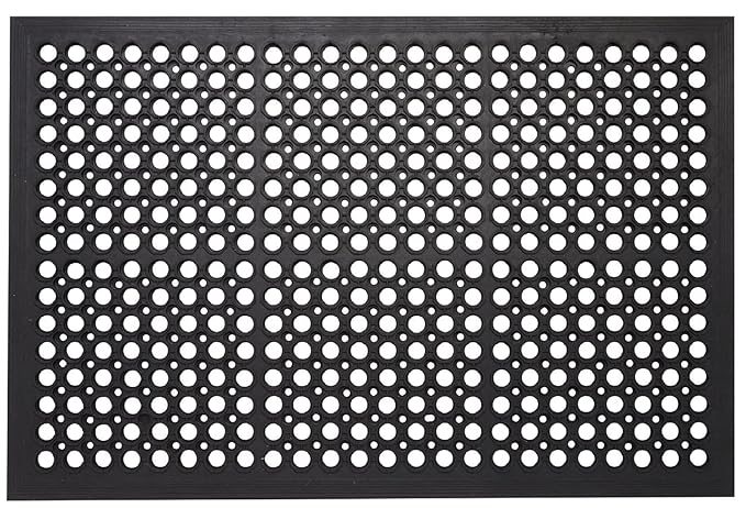 Envelor Anti Fatigue Rubber Floor Mat Restaurant Kitchen Drainage Mat Door Mat Durable Non-Slip Bar Mat Utility Indoor Outdoor Wet Area 90 x 150 cms