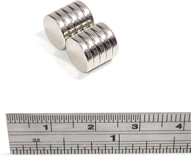 Spider Magnetics Ltd 10 Magnets 10x2 mm Neodymium Craft Discs Small Round Craft Disk 10mm Dia x 2mm