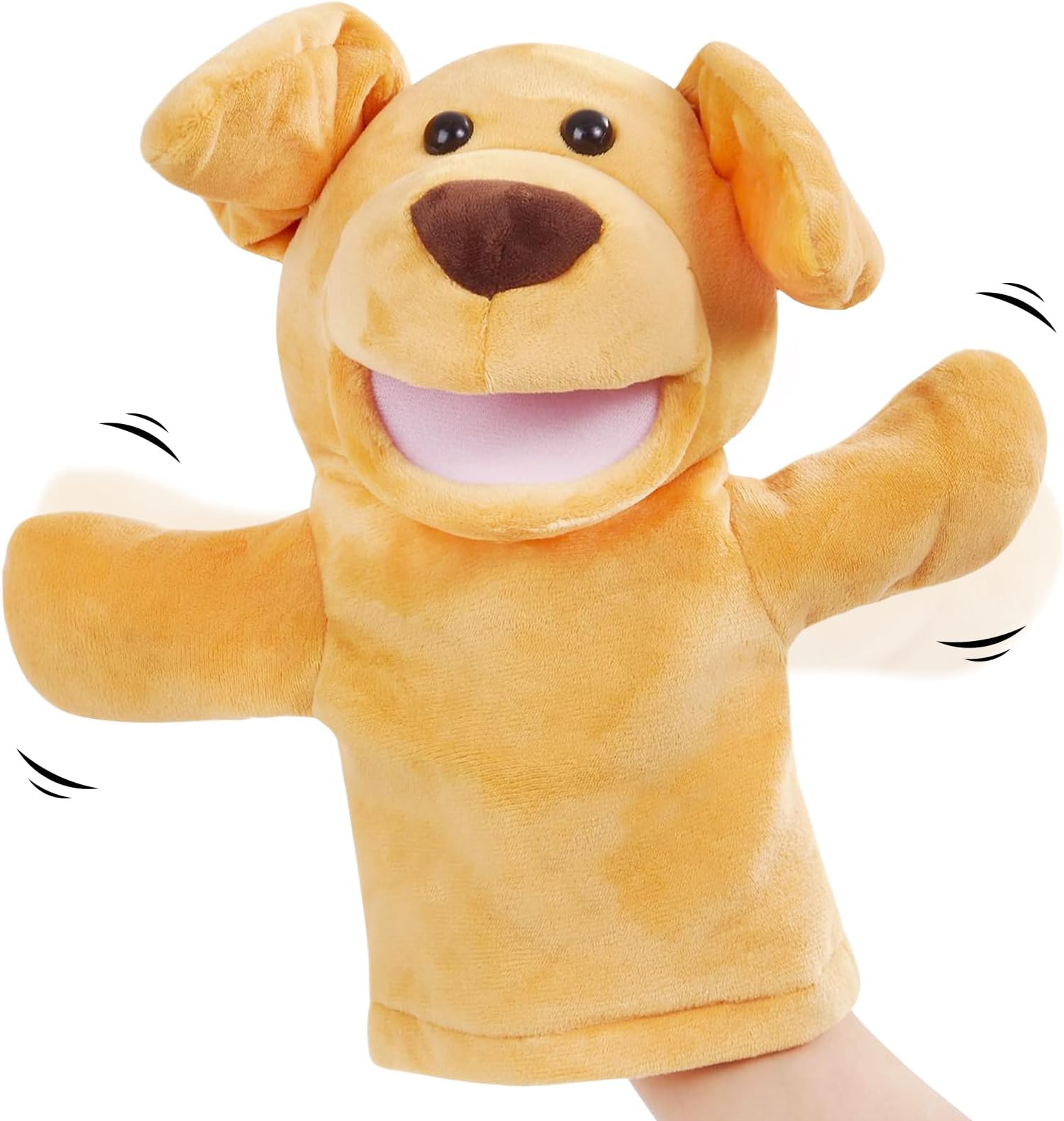 Interactive Plush Dog Hand Puppet - Perfect for Kids & Adults, Enhances Creativity & Learning, Ideal 10" Gift for All Ages