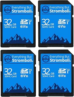 Everything But Stromboli 32GB SDHC Card 4 Pack for Browning Trail Camera Dark Ops, Recon Force, Defender, Spec Ops, Strike Force Game Cam Memory Cards