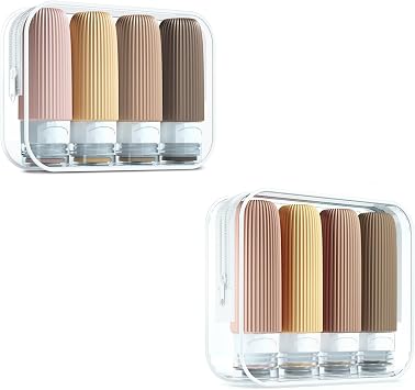 Mrsdry Travel Bottles for Toiletries, TSA Approved, BPA Free, Silicone, Refillable, Leak Proof, Wide Opening, No-Drip Valve, Set of 1