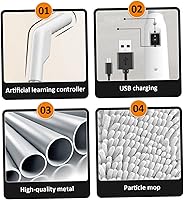 Vista 4 de Cordless Electric Spin Mop and Scrubber, Ultra Lightweight for Easy Floor Cleaning, Multi-Surface Dry & Wet Use Under Furniture, Ideal for Home