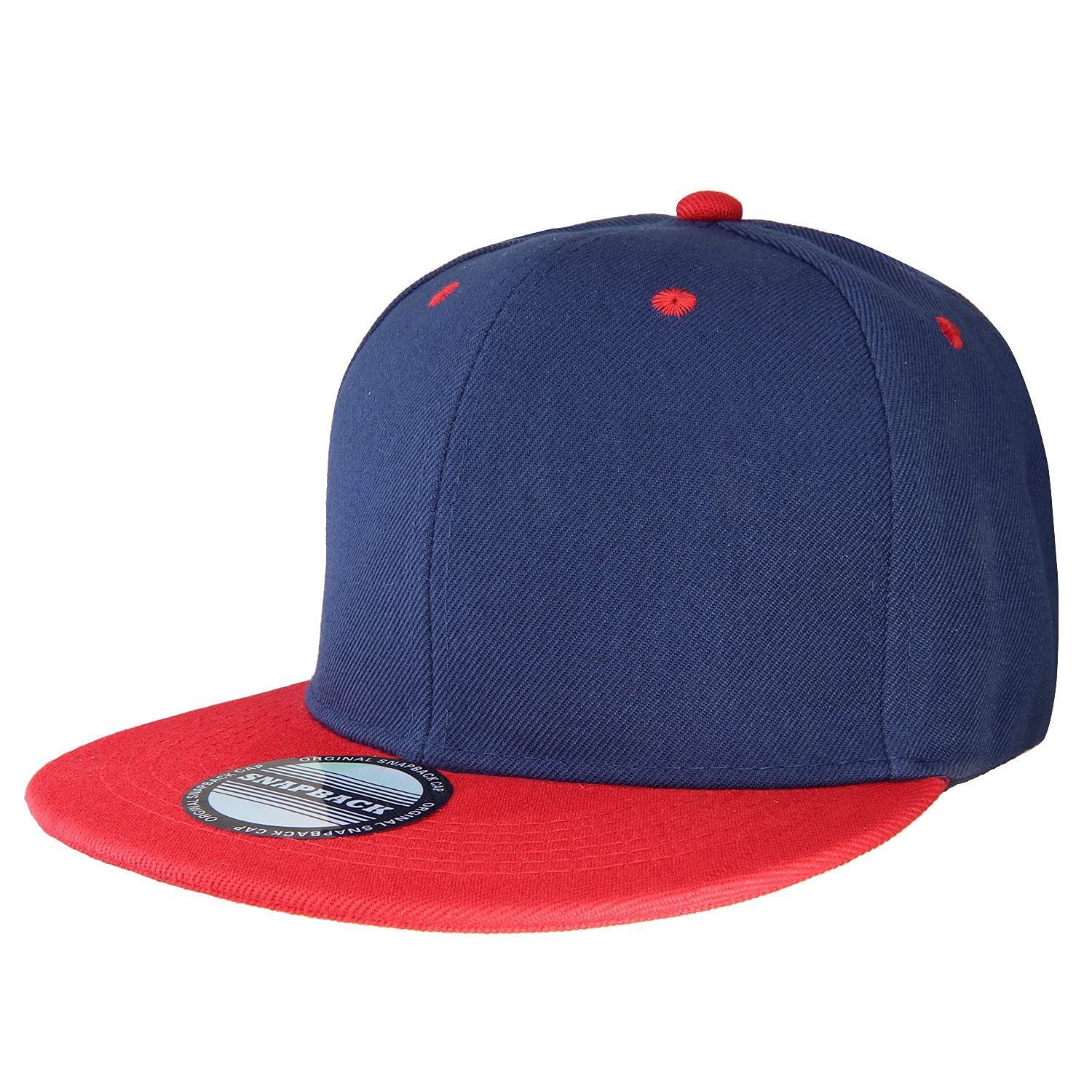 Fatari - Berretto con chiusura a scatto posteriore regolabile, in stile hip hop, con visiera piatta, a tinta unita, confezione all’ingrosso da 10