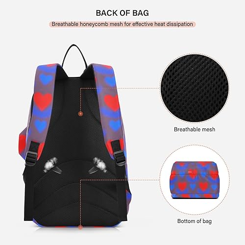 Miniatura 4 de Sporting Goods Bolsa de tenis grande resistente rojo azul degradado San Valentín Love 3 raquetas de bádminton Pickleball bolsa para tenis,